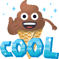 Cool Happy Poo Sticker - Cool Happy Poo Joypixels Stickers