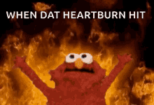 elmo fire hell heartburn meme