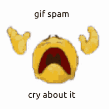 crying emoji gif spam
