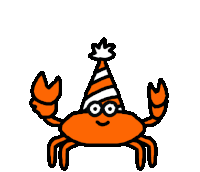 Party Crab Happy Crab Sticker - Party Crab Happy Crab Crab Stickers
