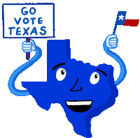 Texas Go Vote Texas Sticker - Texas Go Vote Texas Texas Voter Stickers