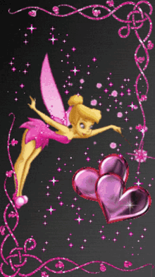Tinker Bell Sparkle GIF - Tinker Bell Sparkle Hearts GIFs