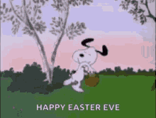 Happy Easter Eve Easter Eggs GIF - Happy Easter Eve Easter Eggs Snoopy GIFs