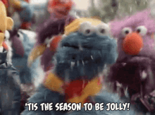 A Muppet Family Christmas Tis The Season To Be Jolly GIF - A Muppet Family Christmas Tis The Season To Be Jolly Cookie Monster GIFs