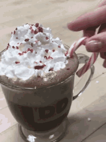 National Cocoa Day Hot Cocoa GIF - National Cocoa Day Hot Cocoa Candy Cane GIFs