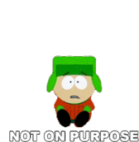 Not On Purpose Kyle Broflovski Sticker - Not On Purpose Kyle Broflovski South Park Stickers