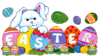 Happy Easter Bunny Sticker - Happy Easter Bunny Eggs Stickers