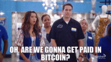 Superstore Cheyenne Thompson GIF - Superstore Cheyenne Thompson Oh Are We Gonna Get Paid In Bitcoin GIFs