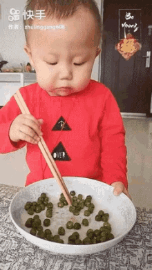 Baby Chopsticks GIF - Baby Chopsticks Aloof GIFs