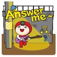 Tomato Costume Playing Guitar.Musician.Busking Sticker - Tomato Costume Playing Guitar.Musician.Busking Serenade Stickers