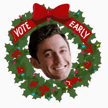 Vote Early Wreath GIF - Vote Early Wreath Christmas Wreath GIFs