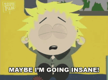 maybe im going insane tweek south park im going crazy whats wrong with me