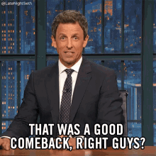 Comeback GIF - Seth Meyers Late Night Seth Lnsm GIFs
