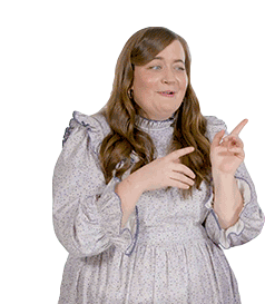 Aidy Bryant Pointing Out Sticker - Aidy Bryant Pointing Out Thats Her Stickers