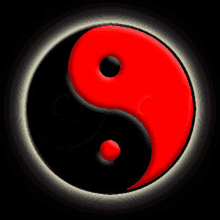 ying yang blackred