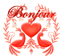 Bonjour Love Birds Sticker - Bonjour Love Birds Heart Stickers