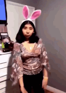 Girl With Bunny Ears Fuck You Reaction GIF - Girl With Bunny Ears Fuck You Reaction Bunny Ears Girl GIFs
