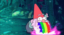 rainbow puke gnome vomit