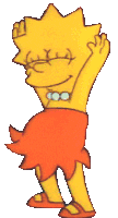 The Simpsons Los Simpsons Sticker - The Simpsons Los Simpsons Lisa Bailando Stickers