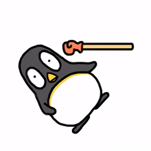 penguin big eye hand punch hit