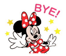 bye waves minnie mouse