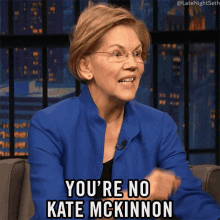 youre no kate mckinnon elizabeth warren late night with seth meyers youre not like her shes better