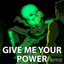 Give Me Your Power Scare Glow GIF - Give Me Your Power Scare Glow Masters Of The Universe Revelation GIFs