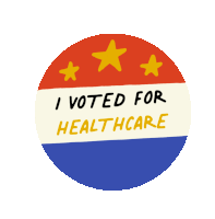 I Voted For Healthcare Healthcare Sticker - I Voted For Healthcare Healthcare Aca Stickers
