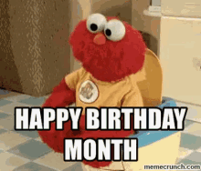 Happy Birthday Month Elmo Potty GIF - Happy Birthday Month Elmo Potty GIFs