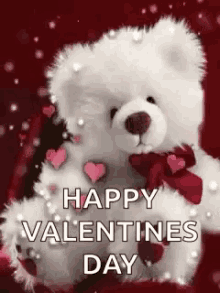 Valentine Card Happy Valentines Day GIF - Valentine Card Happy Valentines Day Bear Hearts GIFs