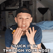 Suck It In Through Your Nose Conner Bobay GIF - Suck It In Through Your Nose Conner Bobay Pull It In Through Your Nose GIFs