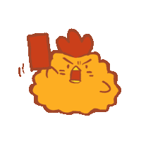 Chicken Angry Sticker - Chicken Angry Animal Stickers