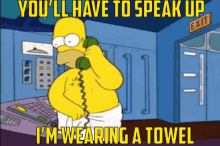 Homer Towel GIF - Homer Towel Phone GIFs