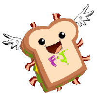 Flying Sandwich Sticker - Flying Sandwich Sandwich Stickers