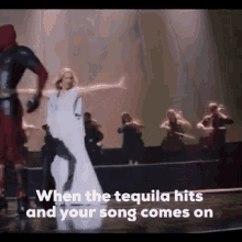 drunk deadpool tequila dance moves