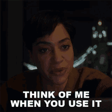 Think Of Me When You Use It Lucca Quinn GIF - Think Of Me When You Use It Lucca Quinn The Good Fight GIFs