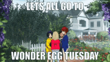 On My Way To Wonder Egg Tuesday GIF - On My Way To Wonder Egg Tuesday Lets Go Together GIFs