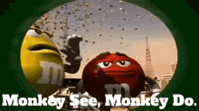 M And Ms Red GIF - M And Ms Red Monkey See Monkey Do GIFs
