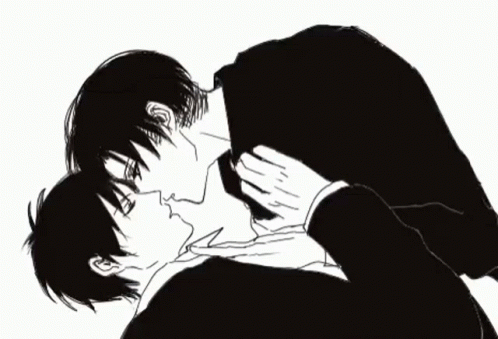 Anime Hug Kisses GIF.