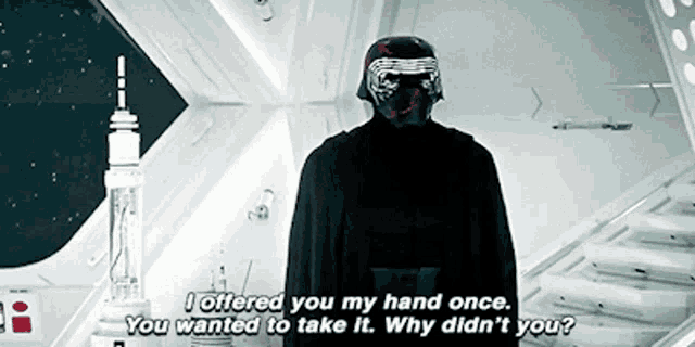 Star Wars Kylo Ren Gif Star Wars Kylo Ren I Offered You My Hand Once Discover Share Gifs