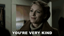 Youre Very Kind Blake Lively GIF - Youre Very Kind Blake Lively Adaline Bowma GIFs