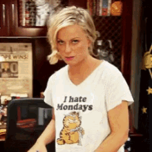 Leslie Knope Monday GIF - Leslie Knope Monday So Done GIFs