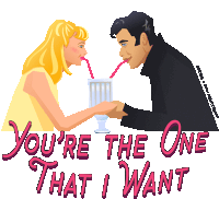 Youre The One That I Want Date Sticker - Youre The One That I Want Date Milkshake Stickers
