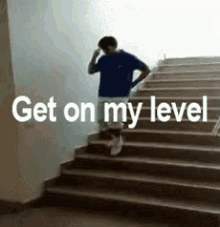 Get On My Level GIF - Get On My Level Stairs Sliding GIFs