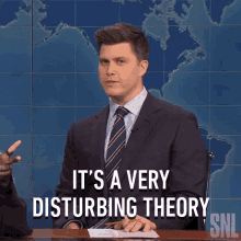 Its A Very Disturbing Theory Saturday Night Live GIF - Its A Very Disturbing Theory Saturday Night Live Weekend Update GIFs
