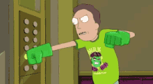 Rick And Morty Elevator GIF - Rick And Morty Elevator Punch GIFs