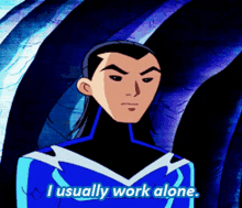 I Usually Work Alone Teen Titans GIF - I Usually Work Alone Teen Titans Aqualad GIFs