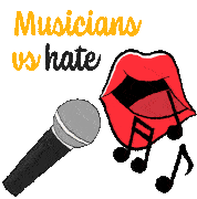 Musician Musicians Vs Hate Sticker - Musician Musicians Vs Hate Singer Stickers