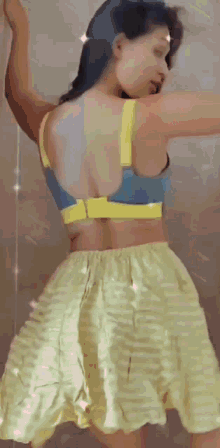 Twerking in skirt