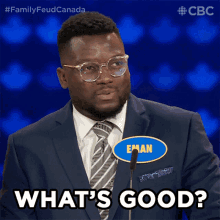 Whats Good Family Feud Canada GIF - Whats Good Family Feud Canada Whats Up GIFs